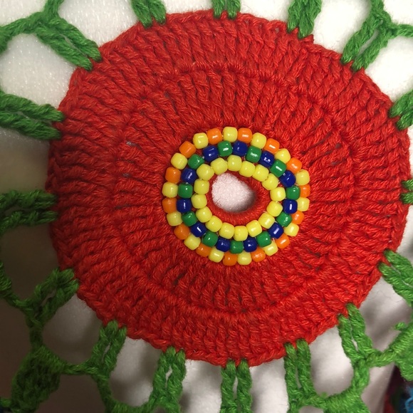 ✅SOLD Vintage rainbow crochet bohemian top - Picture 5 of 8
